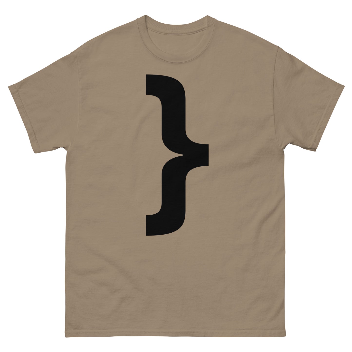 "Right curly brace symbol BL" Men's classic tee
