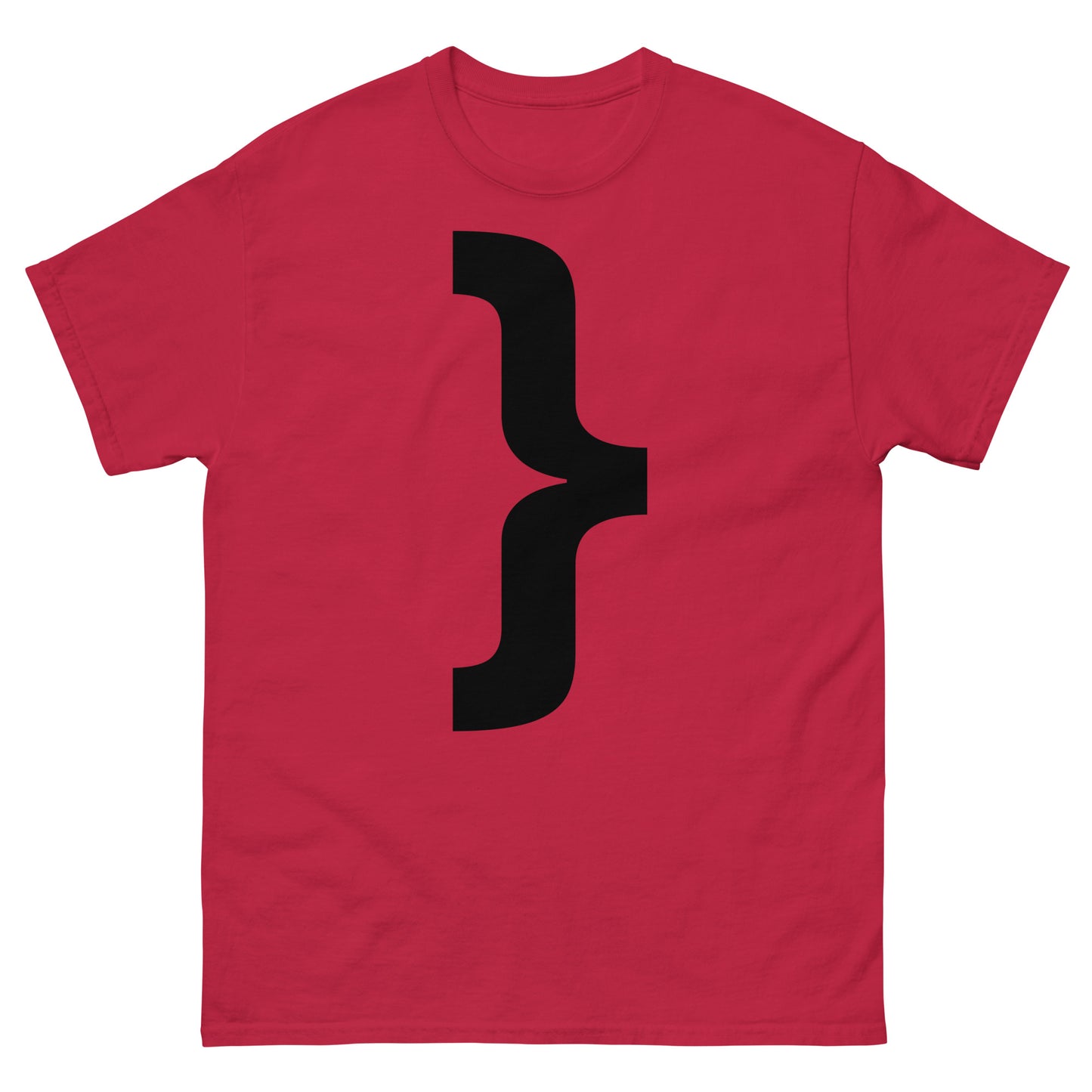 "Right curly brace symbol BL" Men's classic tee