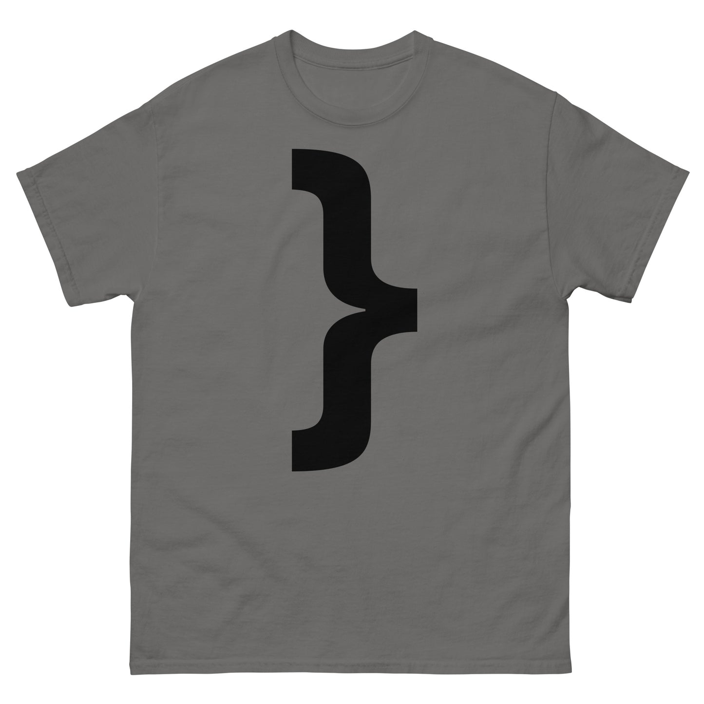 "Right curly brace symbol BL" Men's classic tee