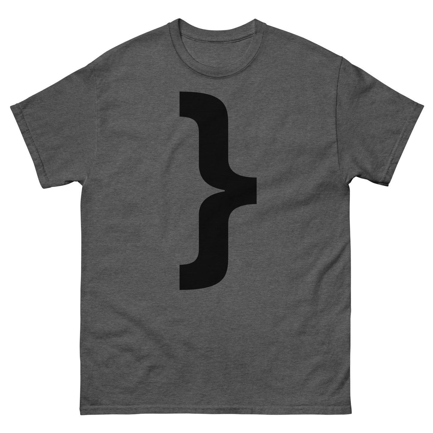 "Right curly brace symbol BL" Men's classic tee