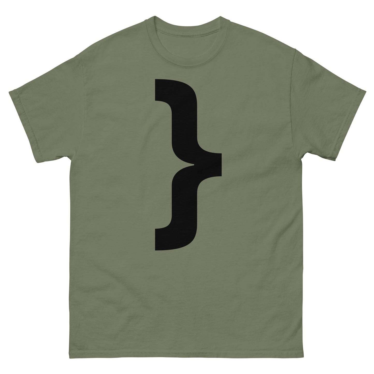 "Right curly brace symbol BL" Men's classic tee