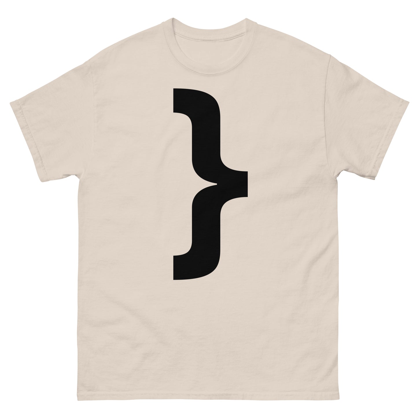 "Right curly brace symbol BL" Men's classic tee