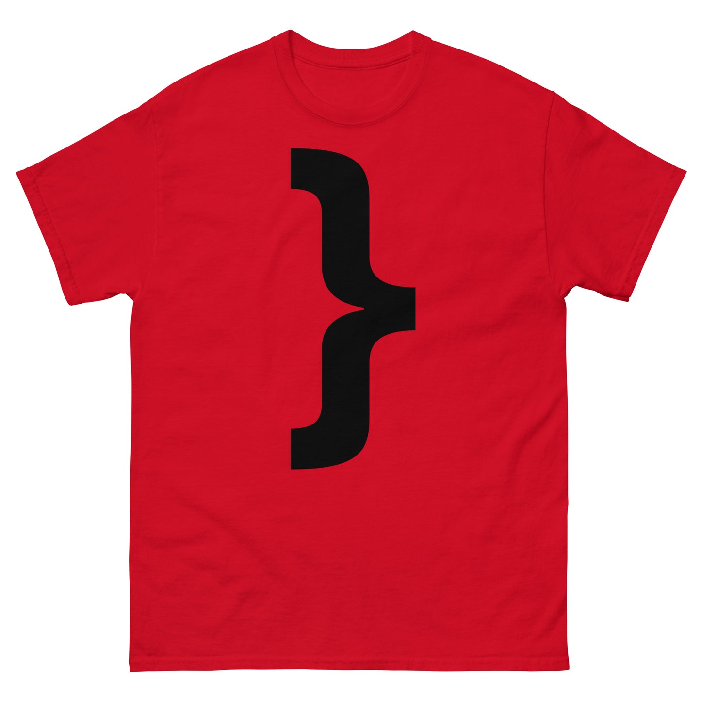 "Right curly brace symbol BL" Men's classic tee