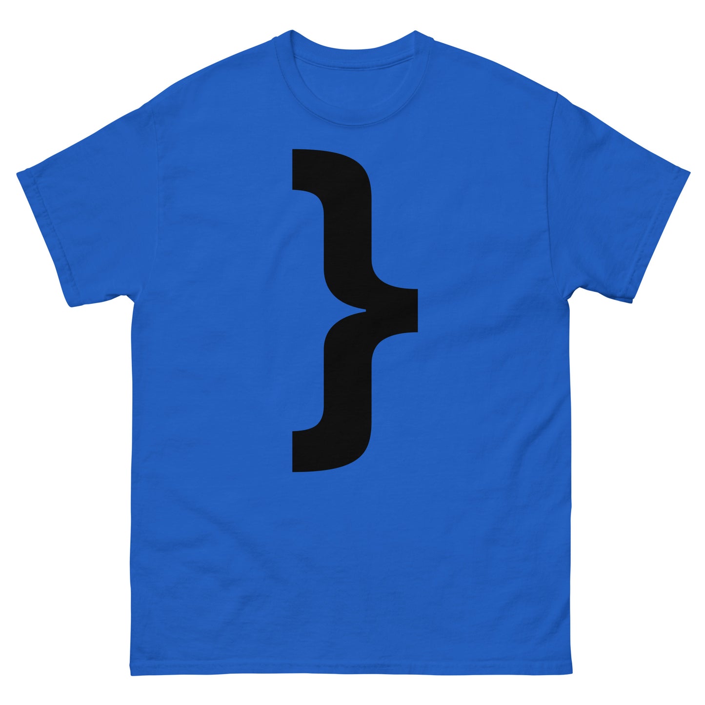 "Right curly brace symbol BL" Men's classic tee
