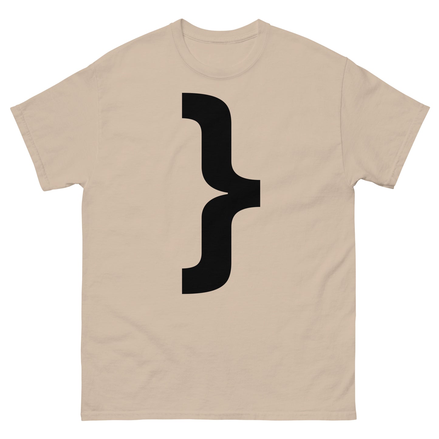 "Right curly brace symbol BL" Men's classic tee