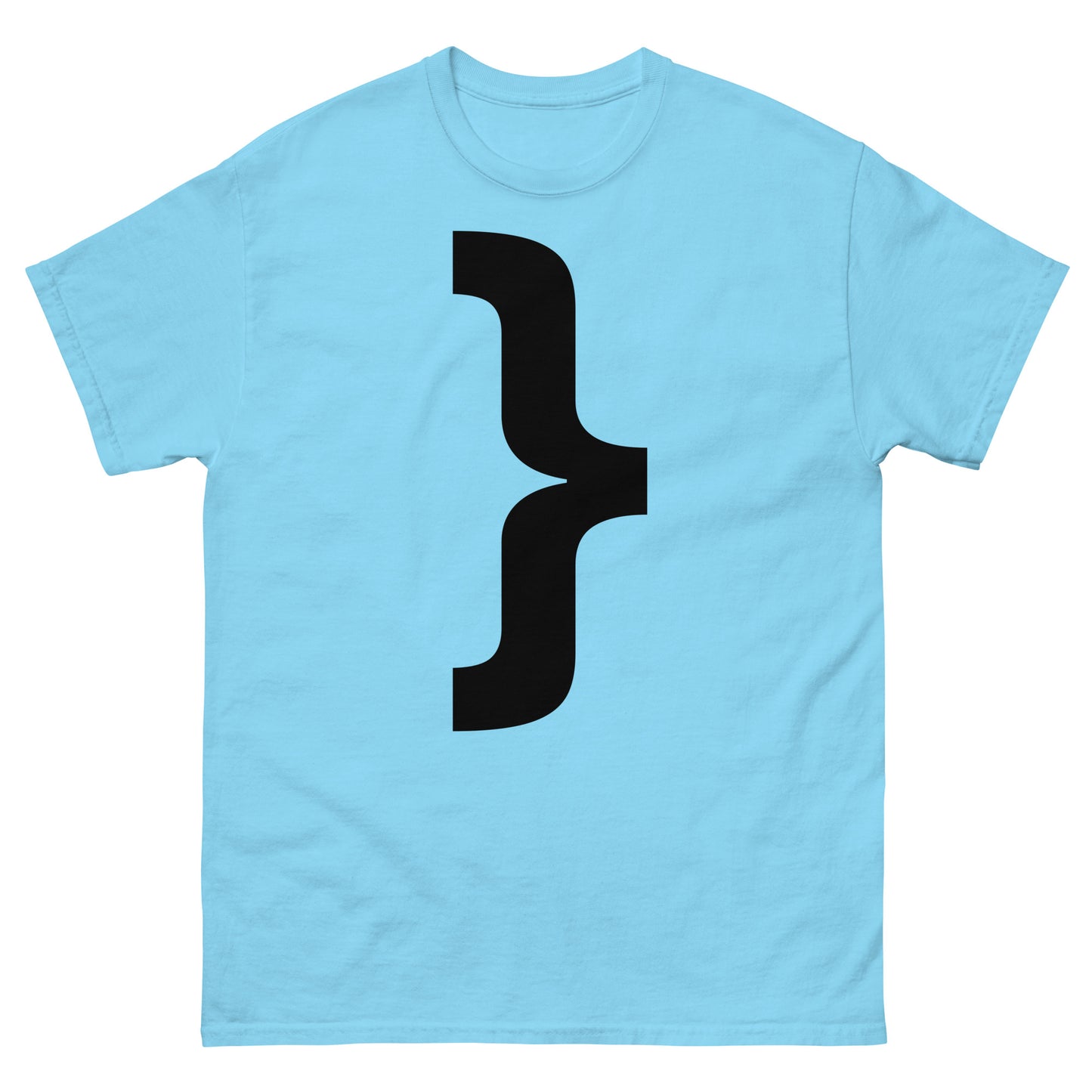 "Right curly brace symbol BL" Men's classic tee