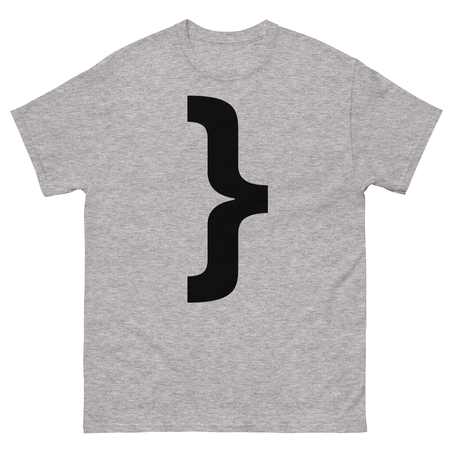 "Right curly brace symbol BL" Men's classic tee