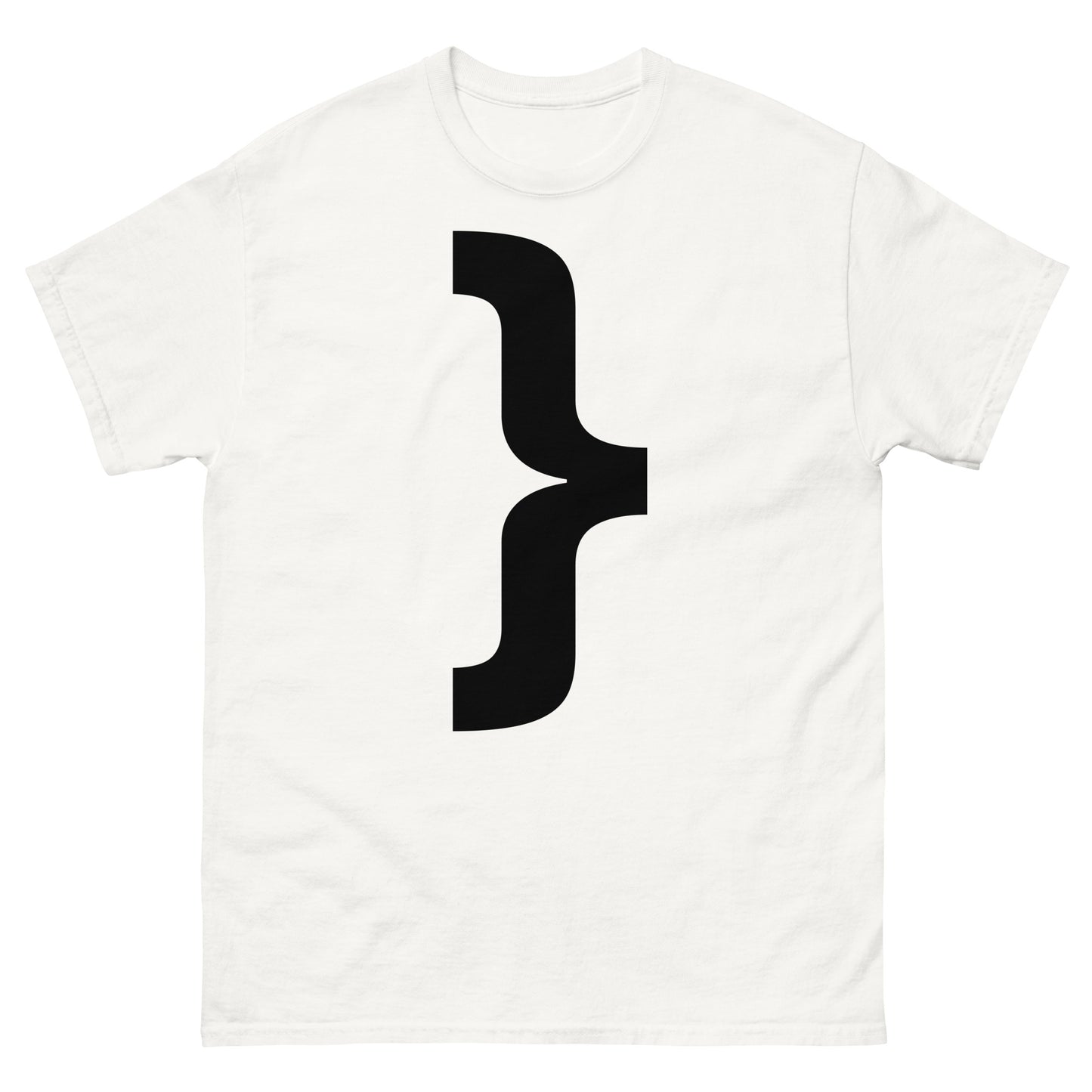 "Right curly brace symbol BL" Men's classic tee