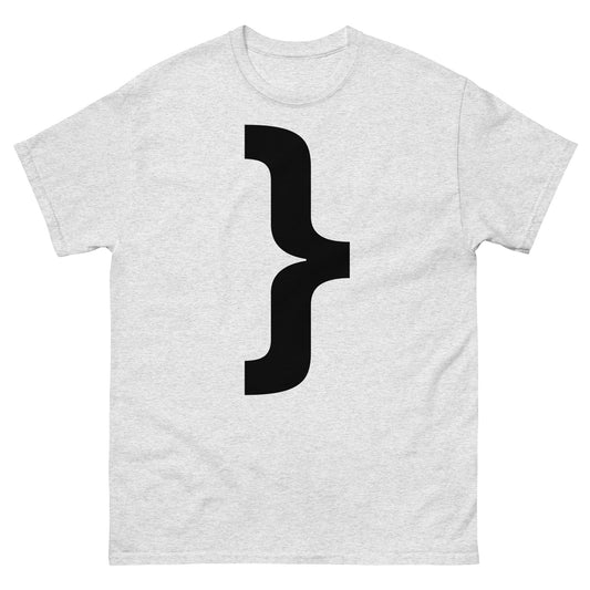 "Right curly brace symbol BL" Men's classic tee