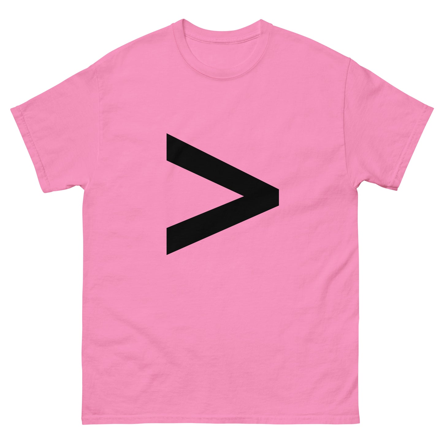 "Greater than symbol BL" Men's classic tee