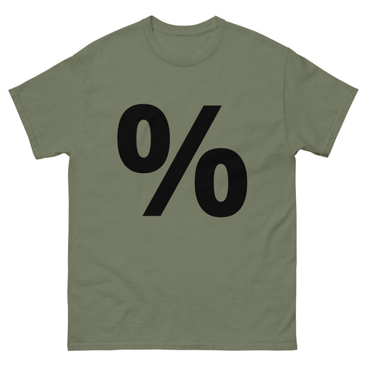 "Percent symbol BL" Men's classic tee