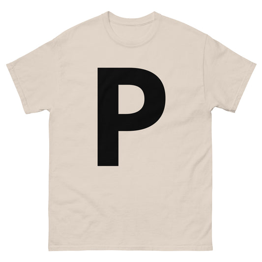 "P letter BL" Men's classic tee