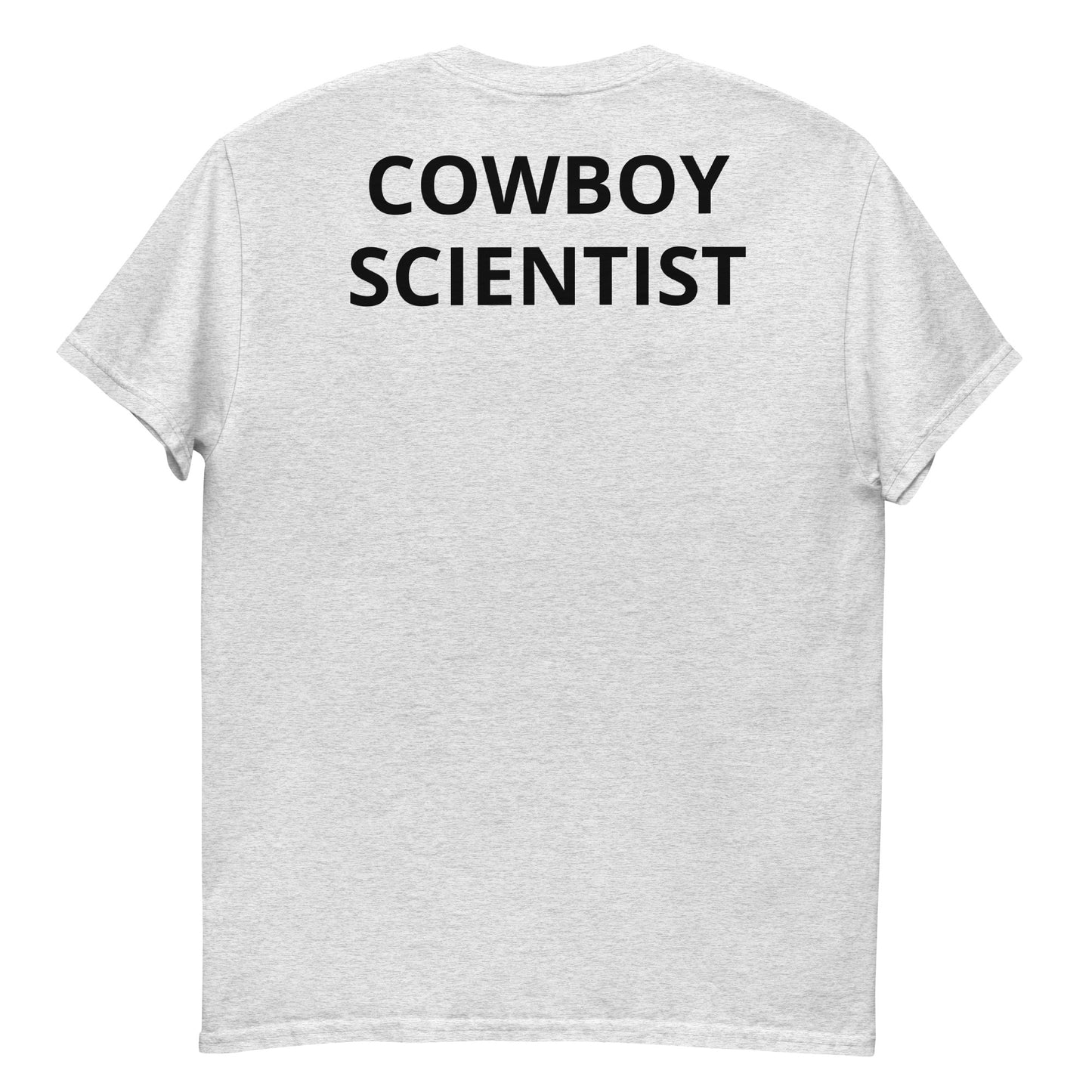 "COWBOY SCIENTIST BL back" Men's classic tee