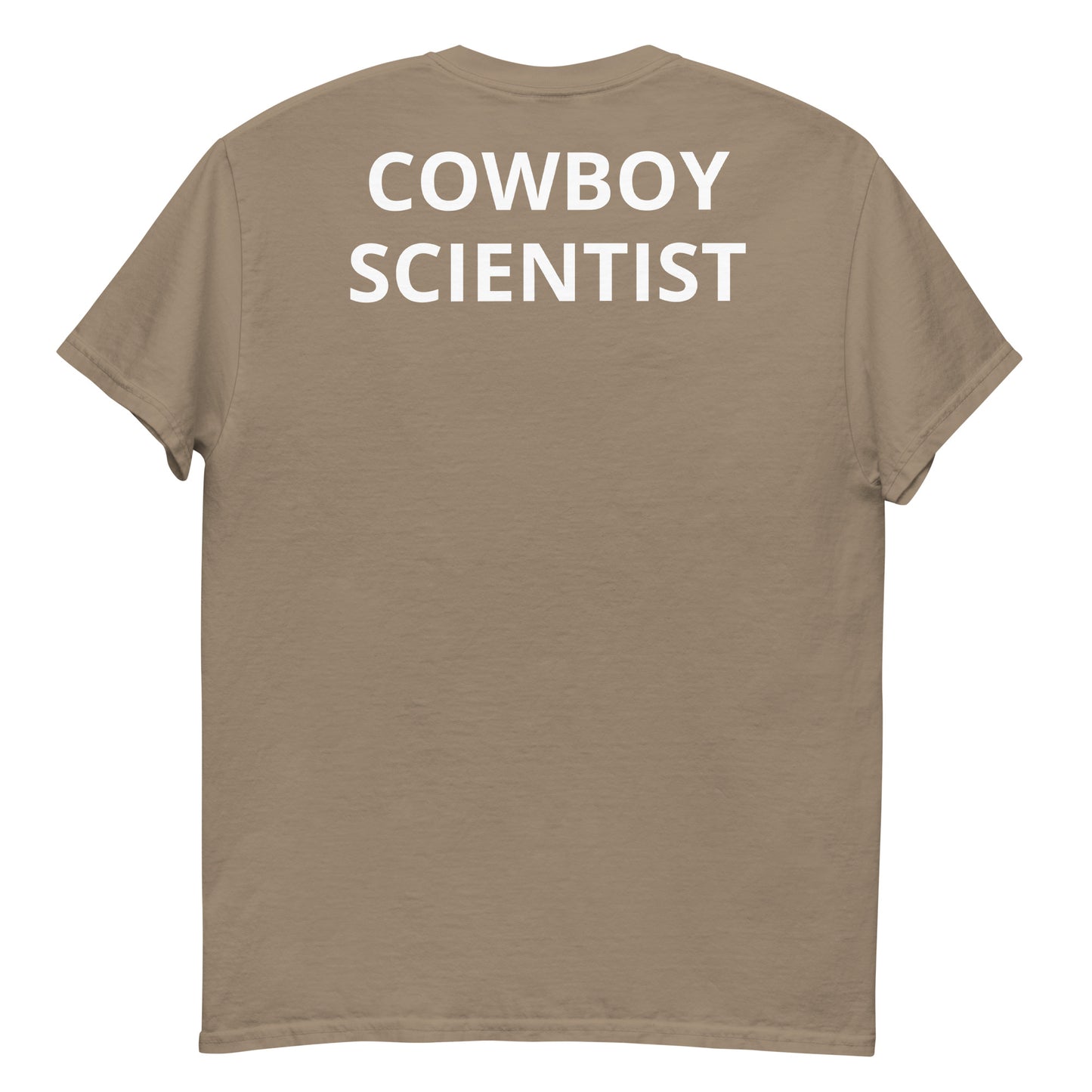 "COWBOY SCIENTIST WL back" Men's classic tee