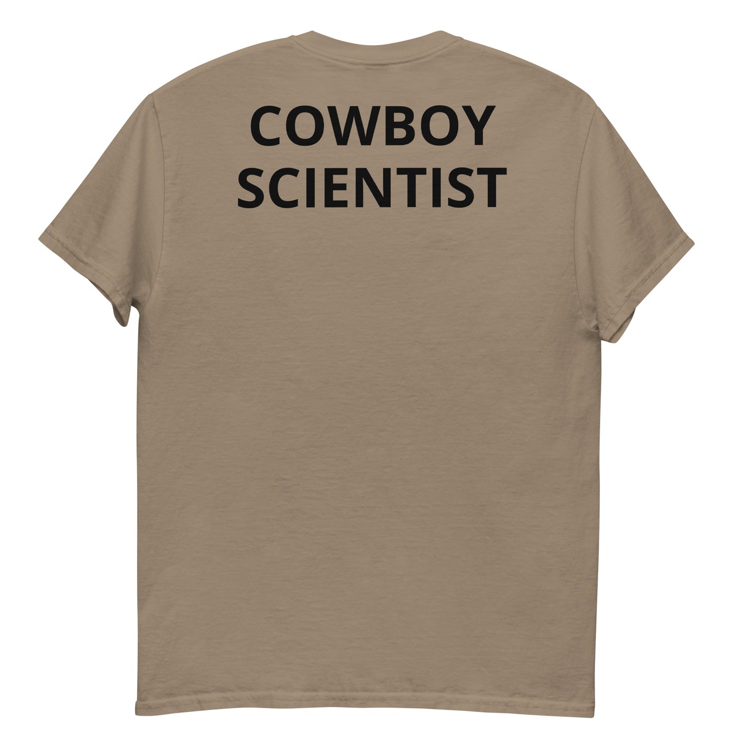 "COWBOY SCIENTIST BL back" Men's classic tee