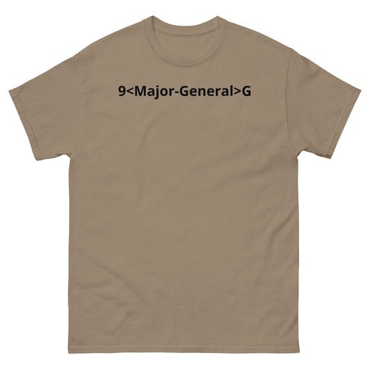 "9<Major-General>G BL" Men's classic tee