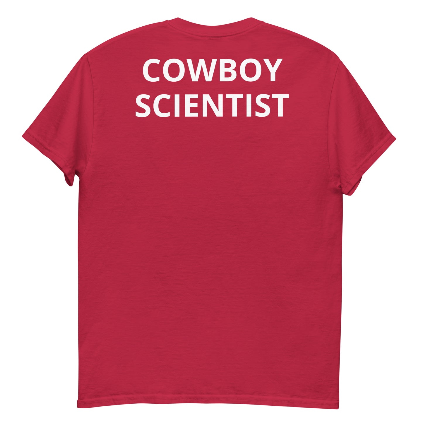 "COWBOY SCIENTIST WL back" Men's classic tee