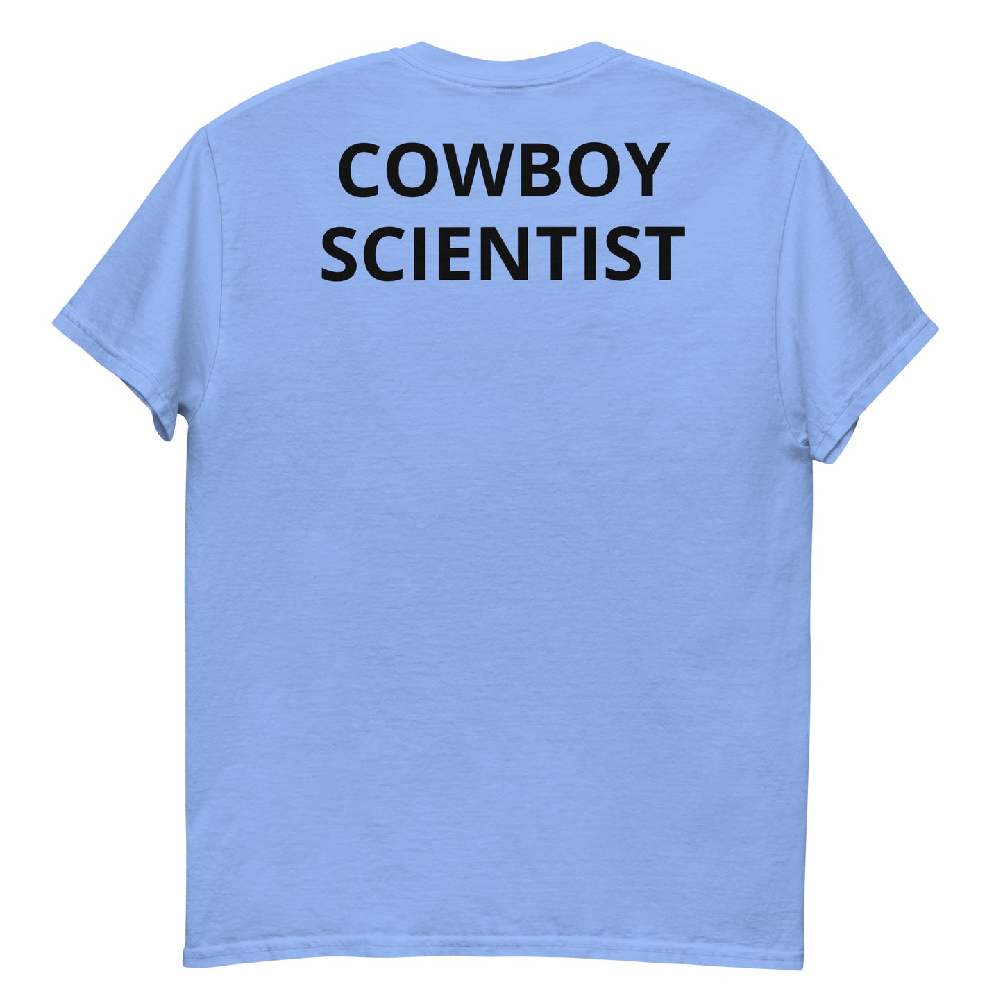 "COWBOY SCIENTIST BL back" Men's classic tee