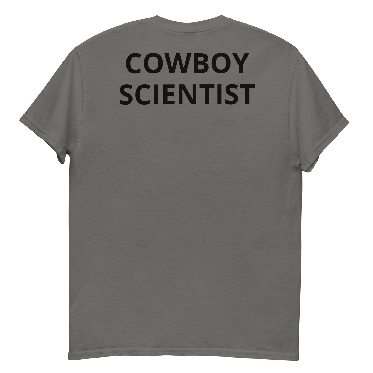 "COWBOY SCIENTIST BL back" Men's classic tee