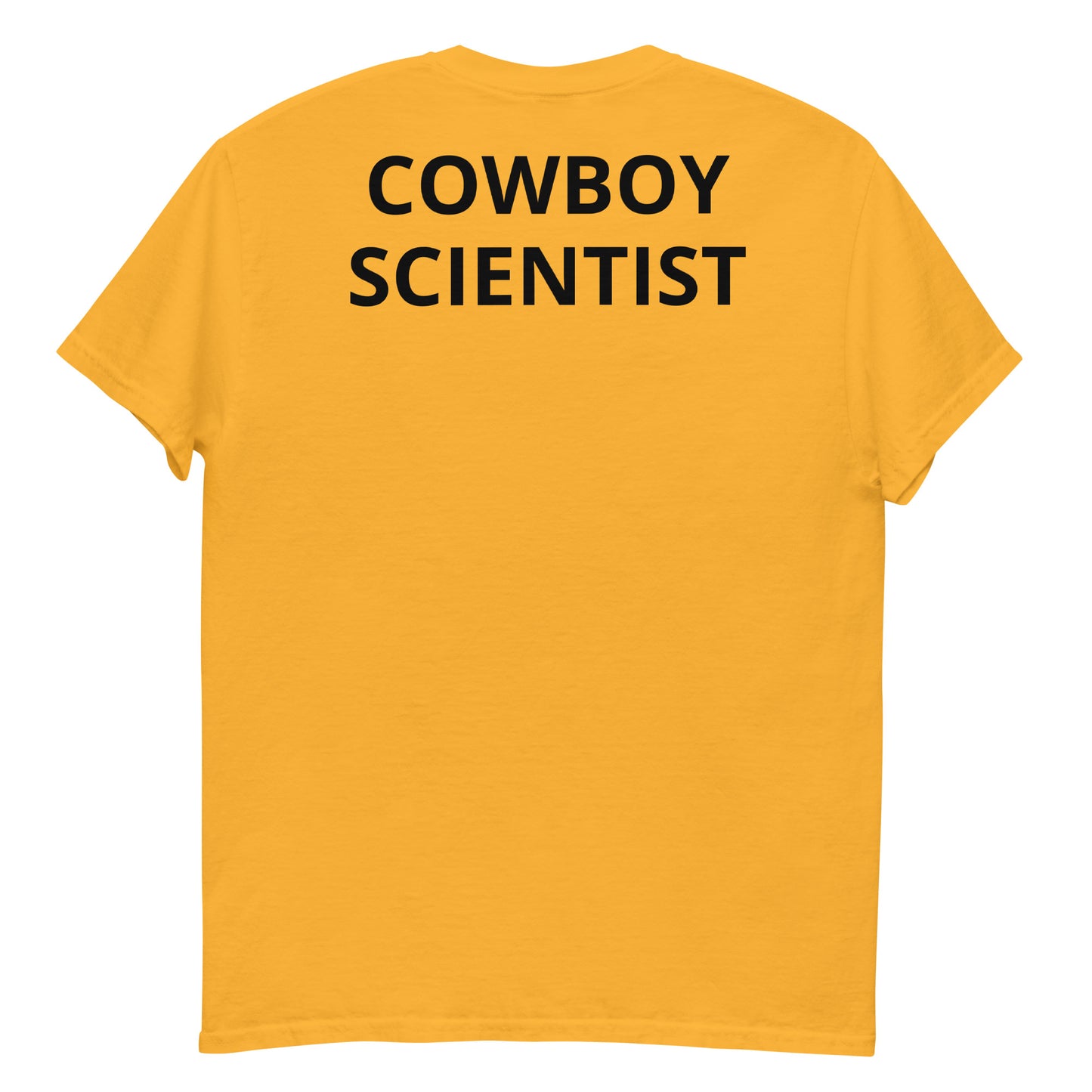 "COWBOY SCIENTIST BL back" Men's classic tee