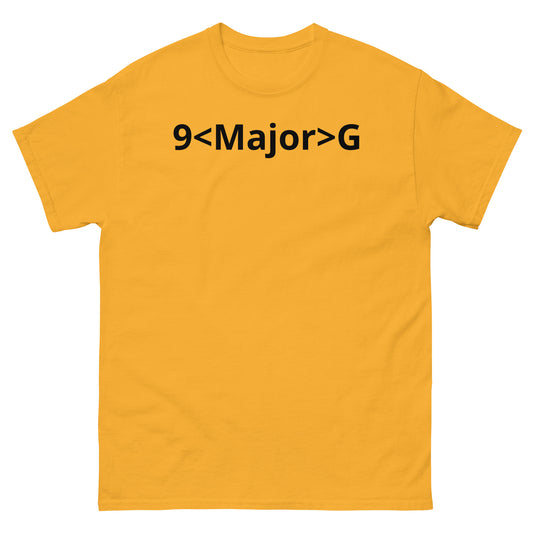 "9<Major>G BL" Men's classic tee