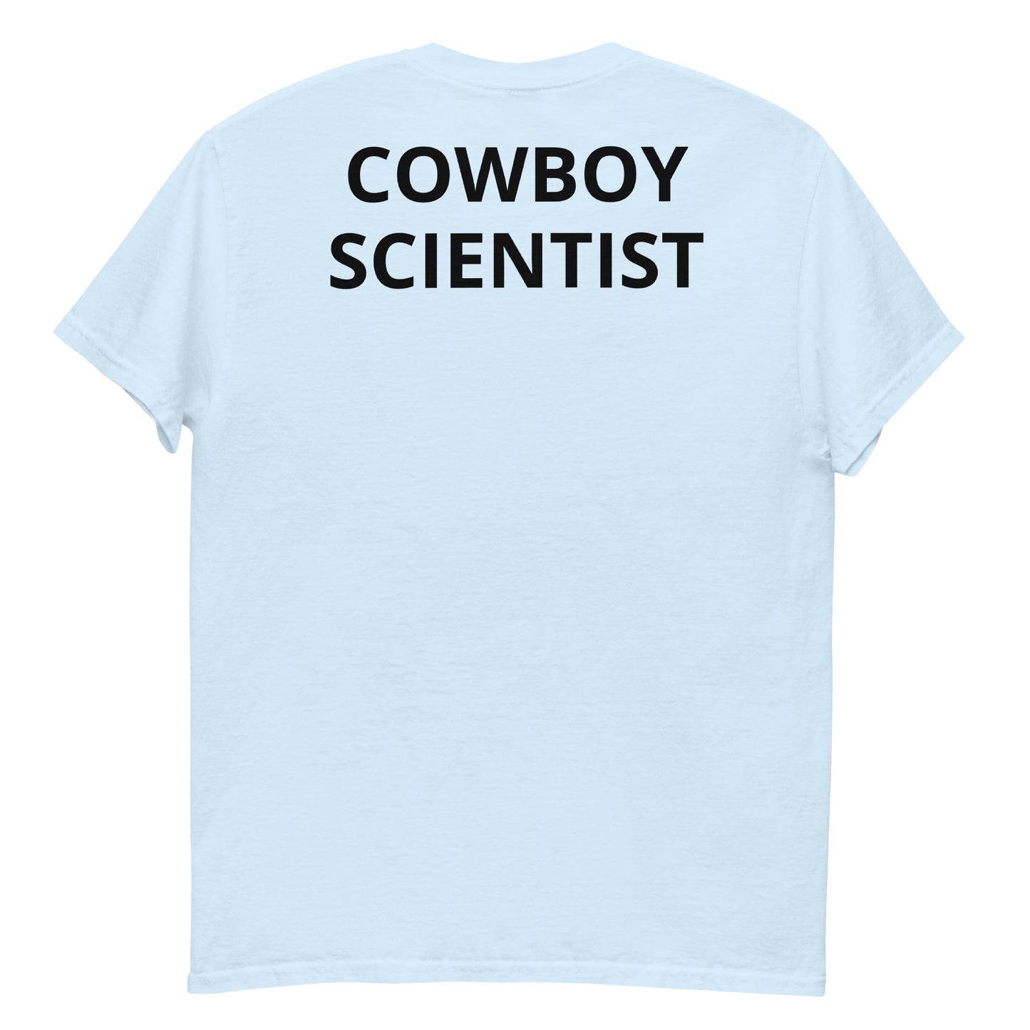 "COWBOY SCIENTIST BL back" Men's classic tee