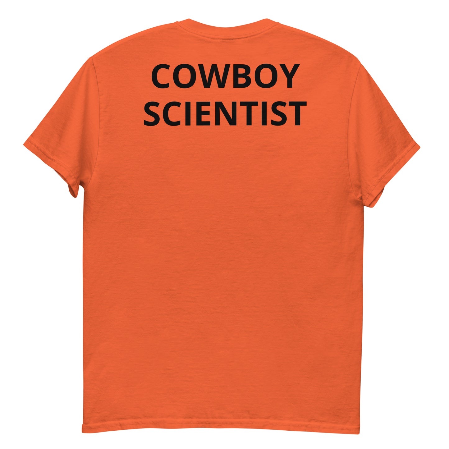 "COWBOY SCIENTIST BL back" Men's classic tee