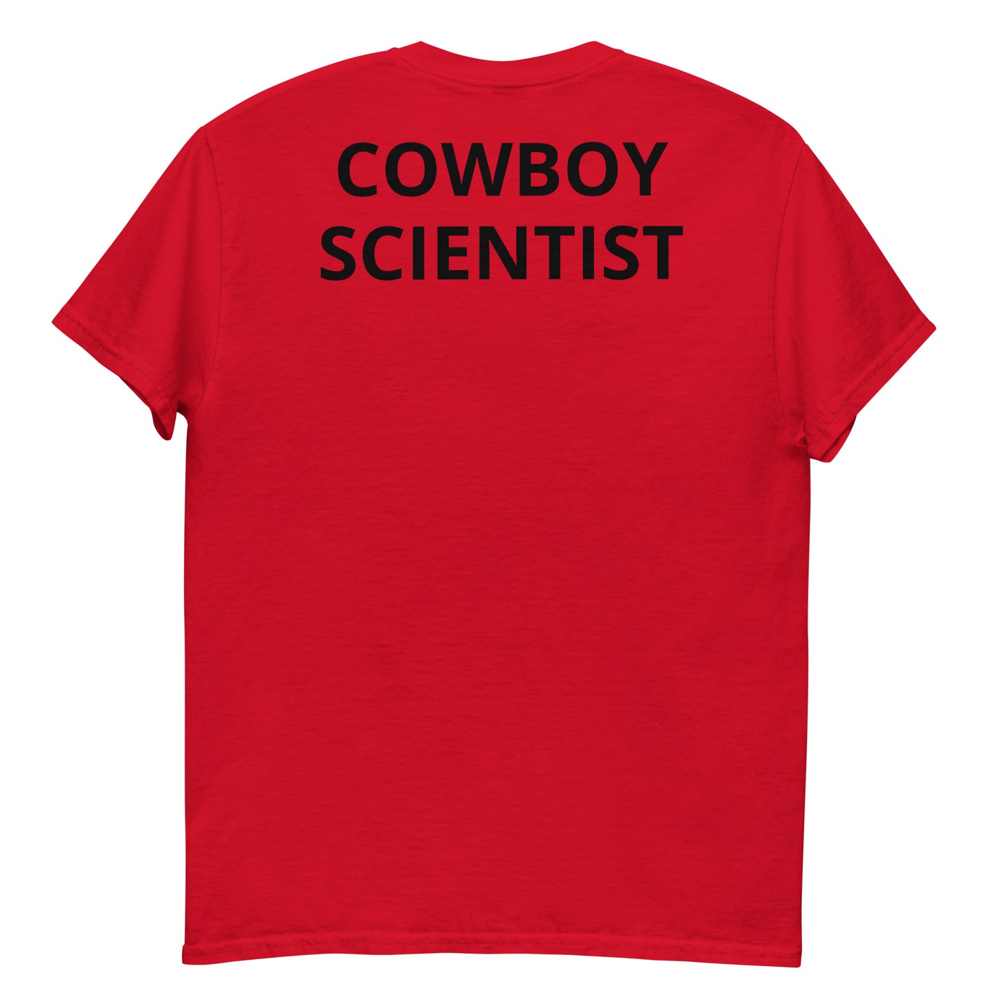 "COWBOY SCIENTIST BL back" Men's classic tee