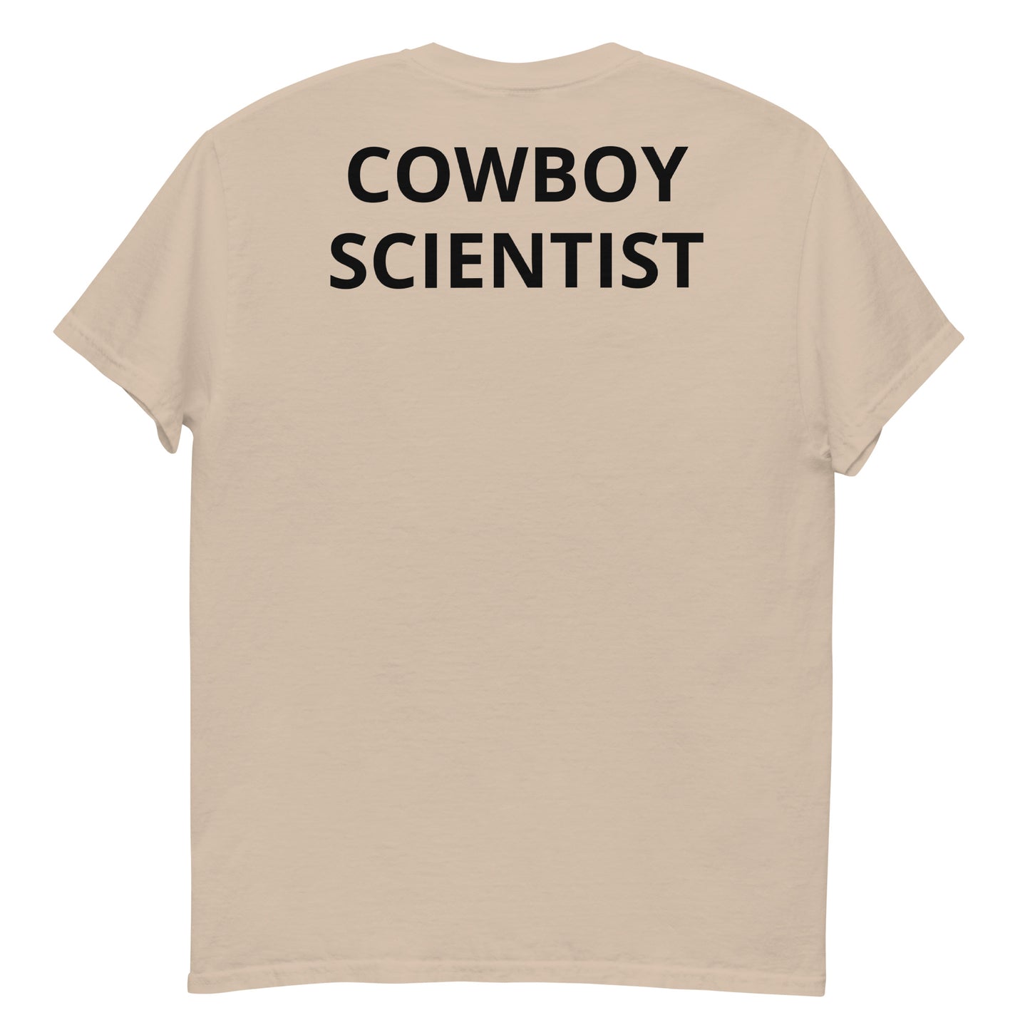 "COWBOY SCIENTIST BL back" Men's classic tee