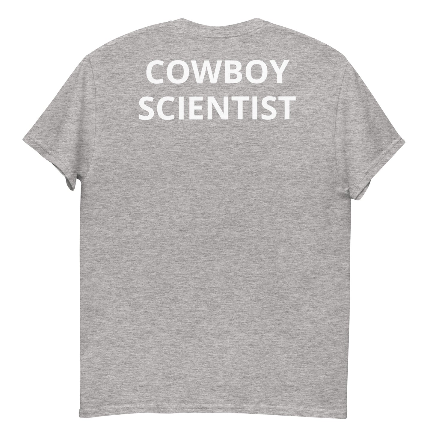 "COWBOY SCIENTIST WL back" Men's classic tee