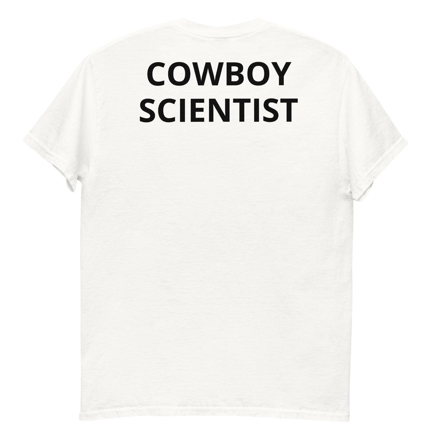 "COWBOY SCIENTIST BL back" Men's classic tee